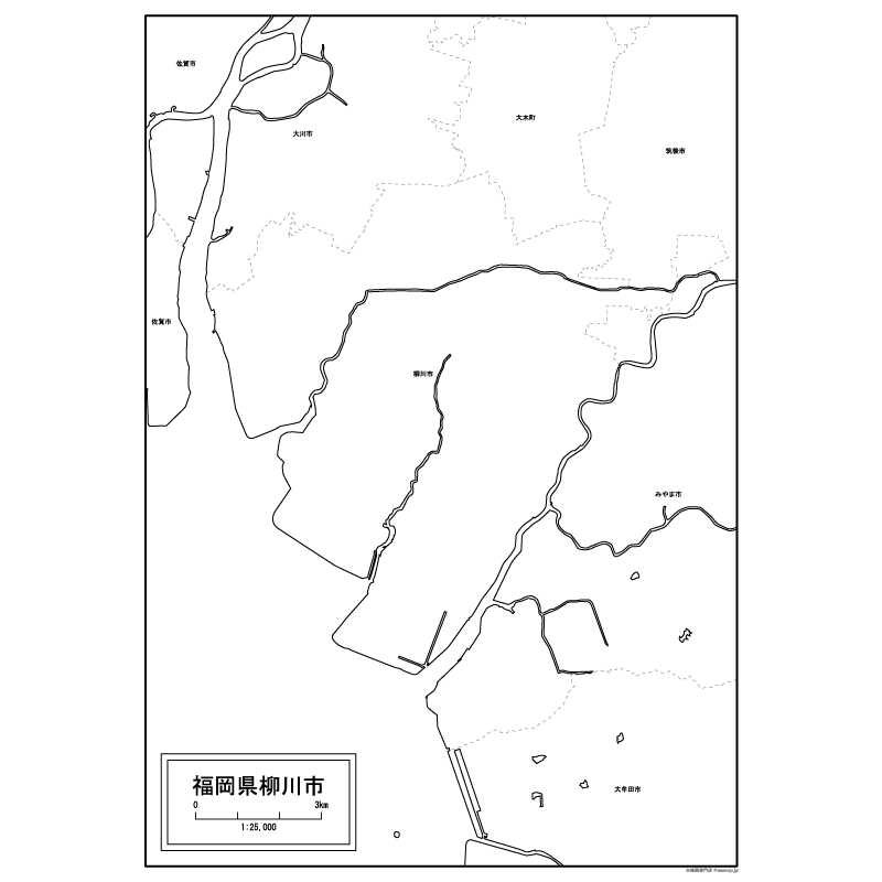 柳川市 | 白地図専門店