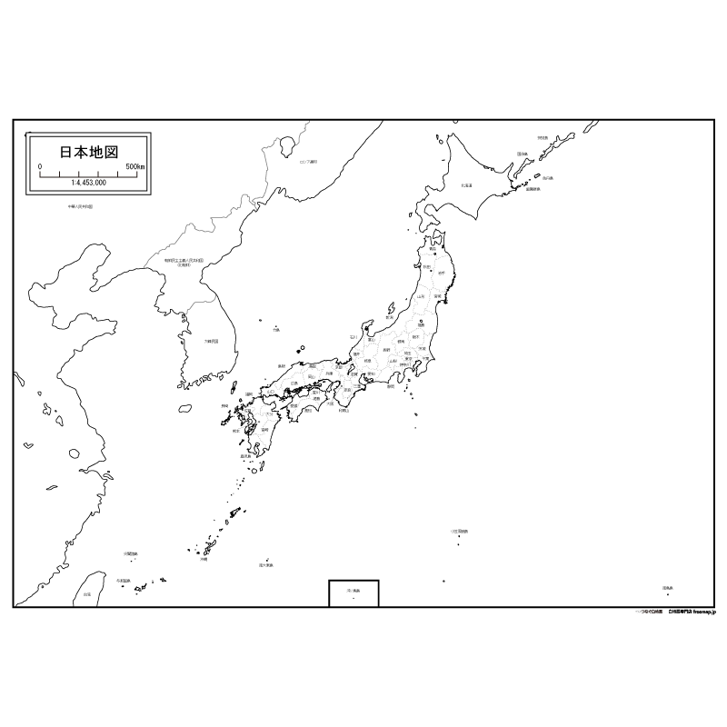 日本地図-簡易版 | 白地図専門店