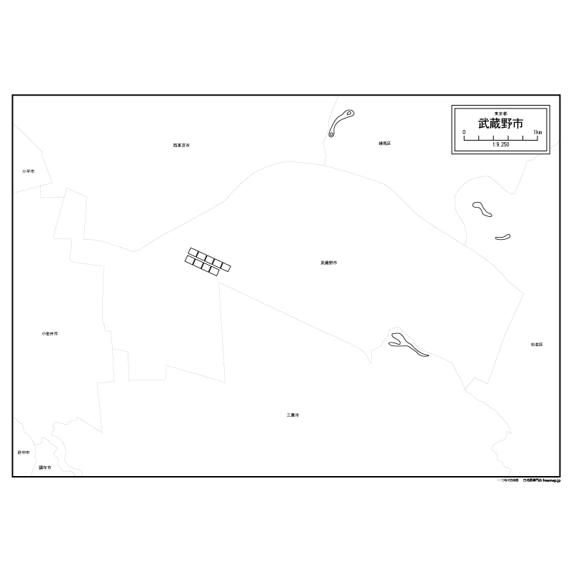 武蔵野市 | 白地図専門店