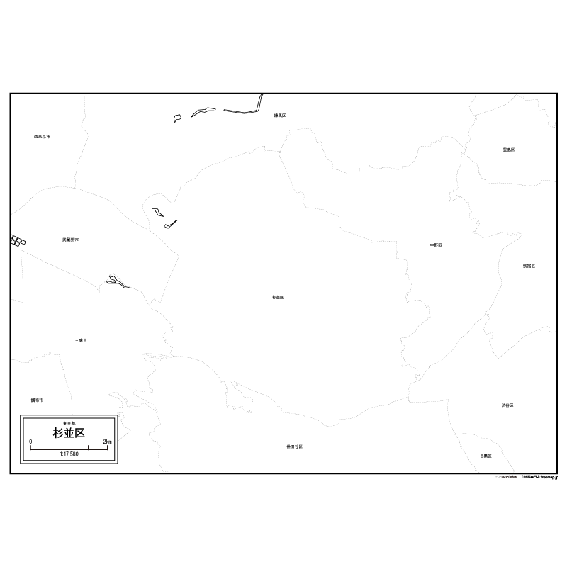 杉並区 | 白地図専門店
