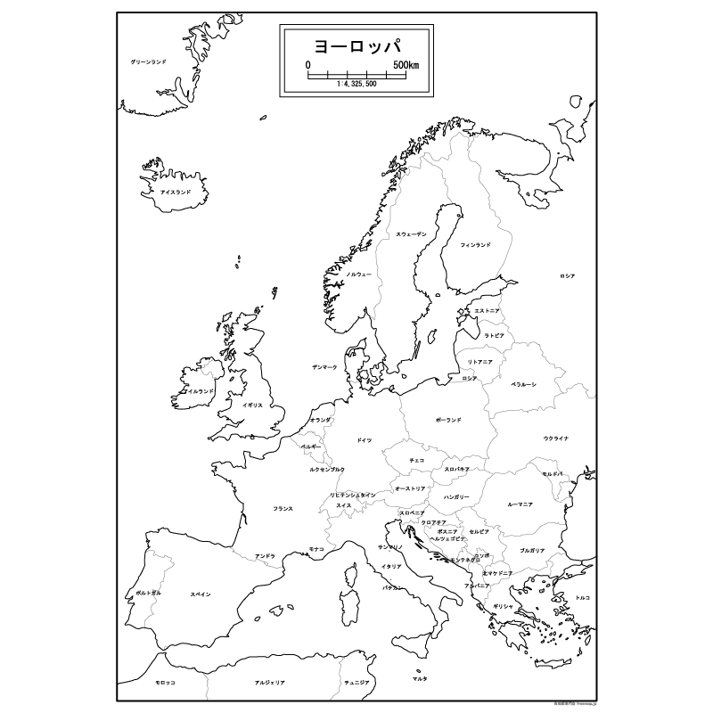 ヨーロッパの白地図のサムネイル
