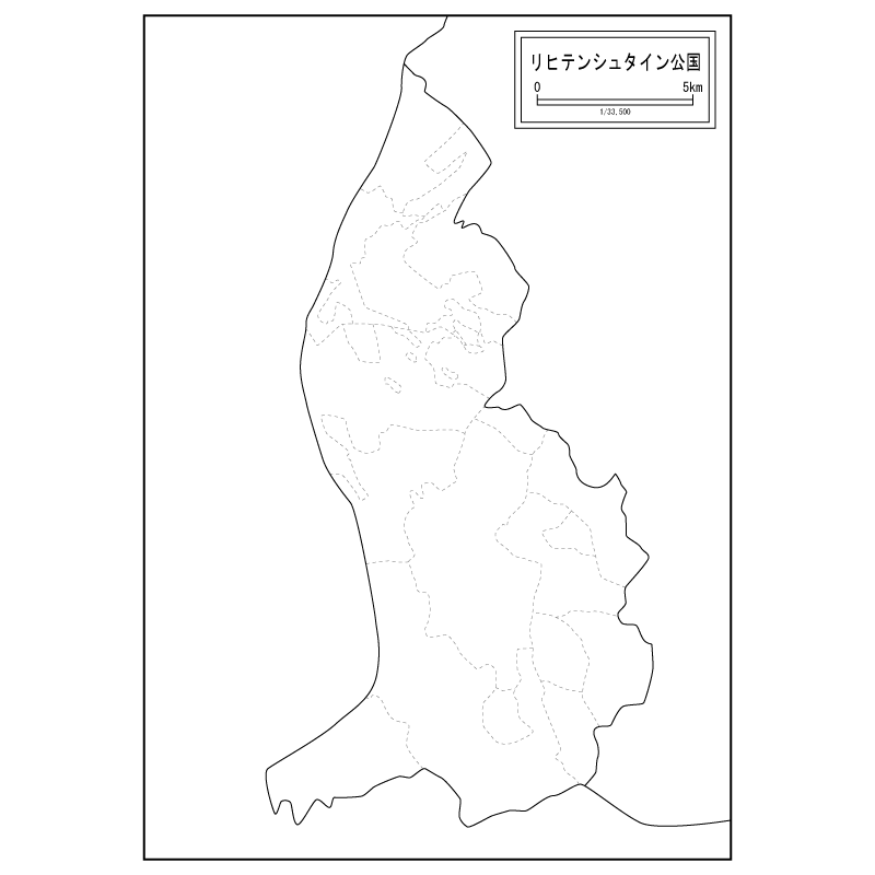 リヒテンシュタインの白地図のサムネイル