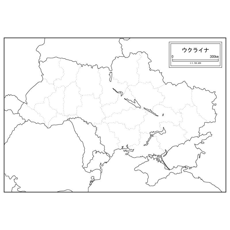 ウクライナの白地図のサムネイル