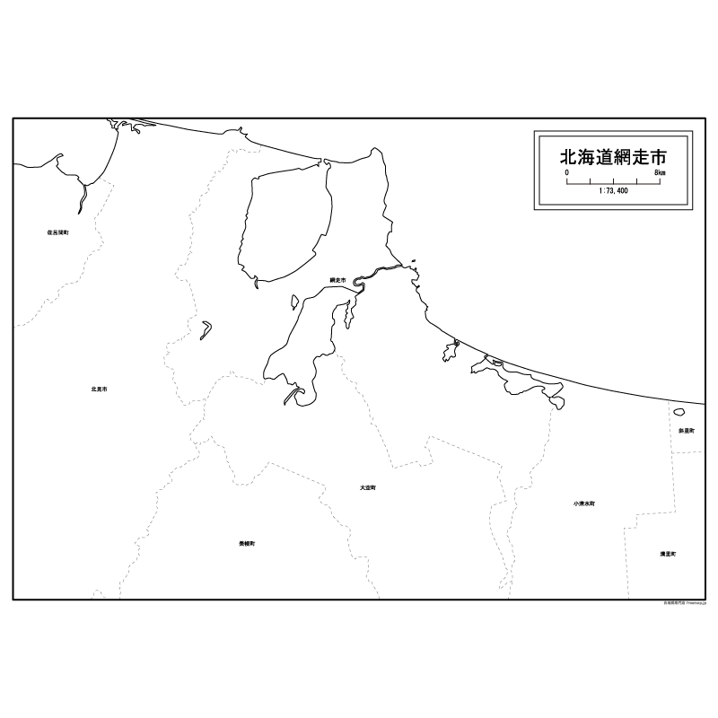 北海道に関する地図 白地図専門店